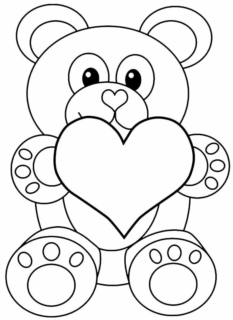 Desenhos de Ursinho para colorir - Bora Colorir