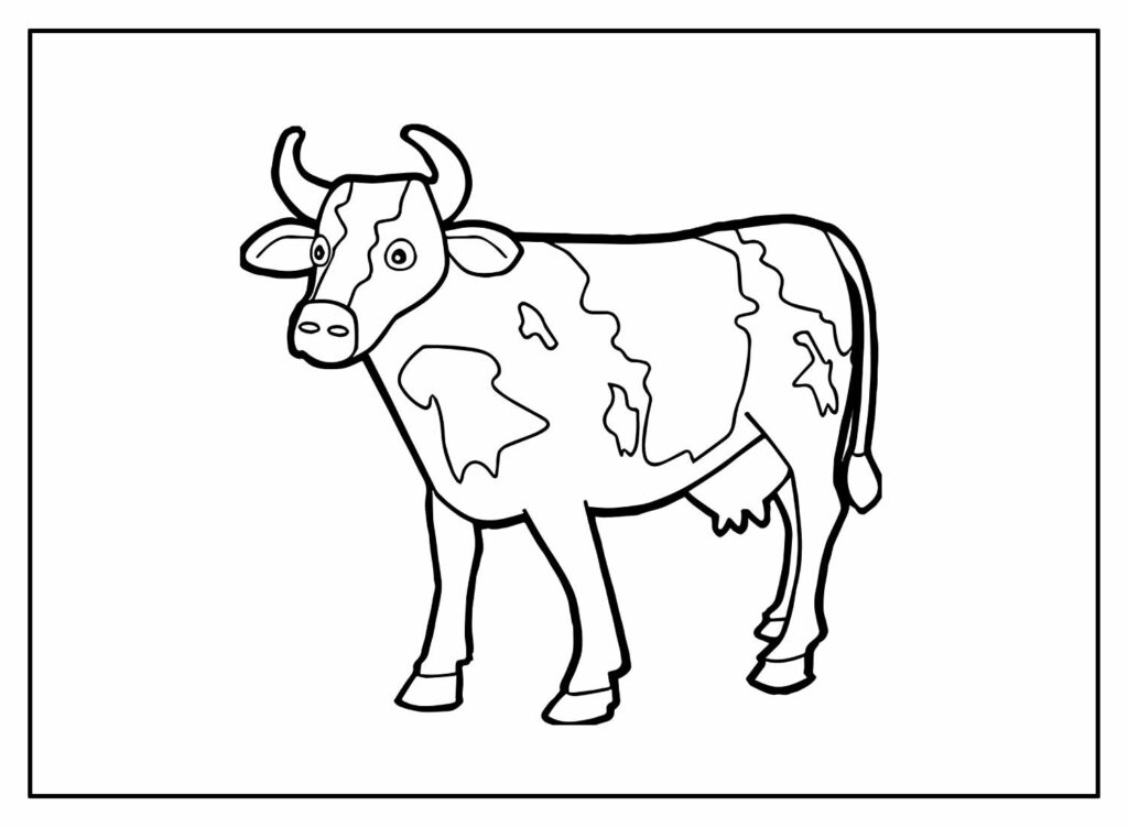 Desenho Lindo de Vaca para colorir