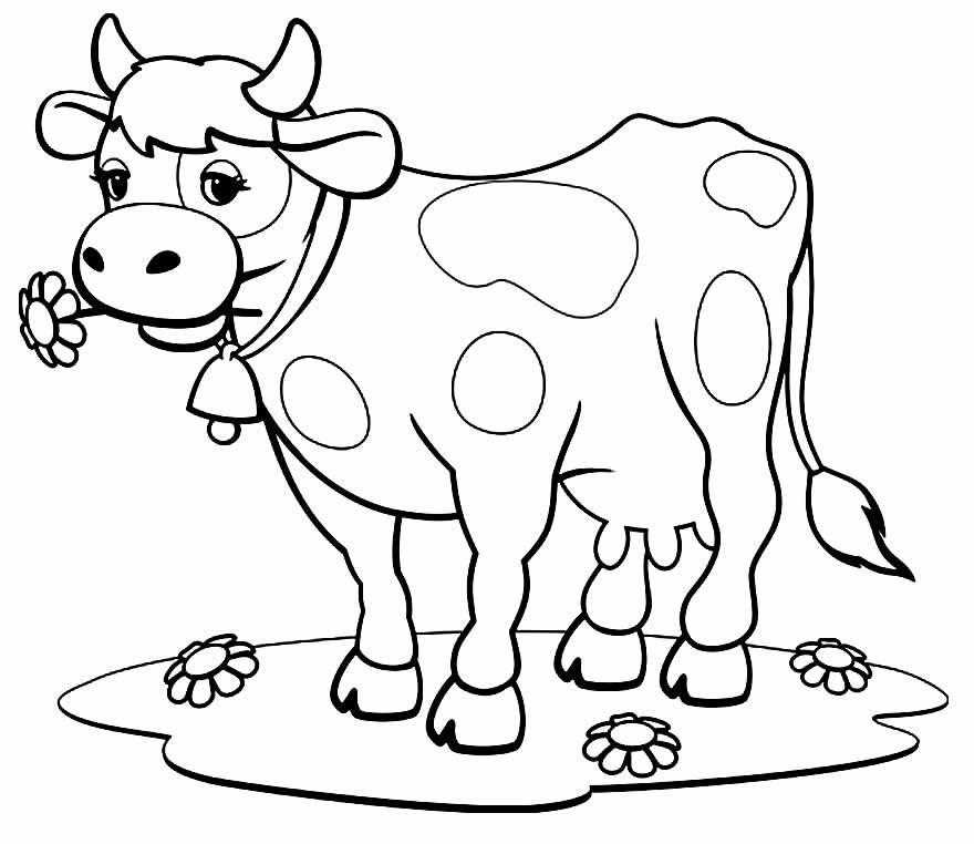 Desenhos para colorir de desenho de uma vaca maluca para colorir