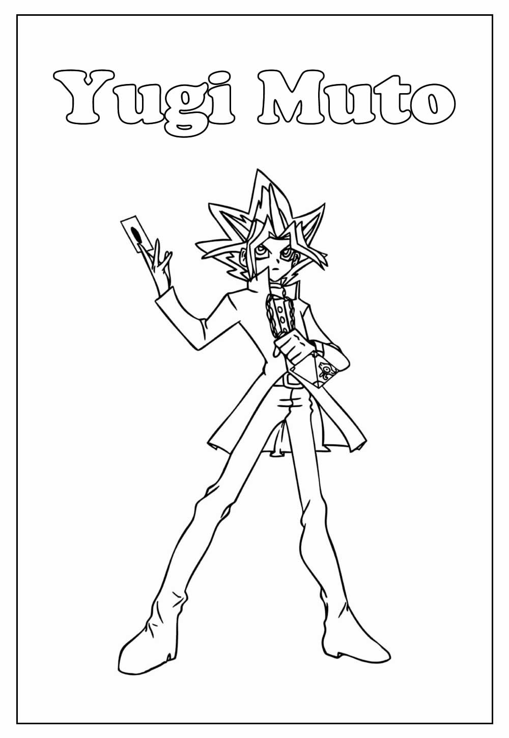 Desenho de Yu-Gi-Oh para pintar - Yugi Muto