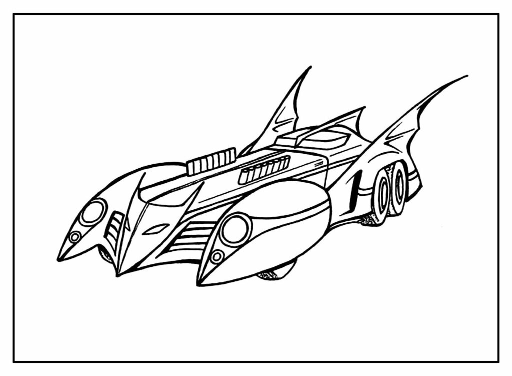 Desenhos do Batmóvel para colorir - Bora Colorir