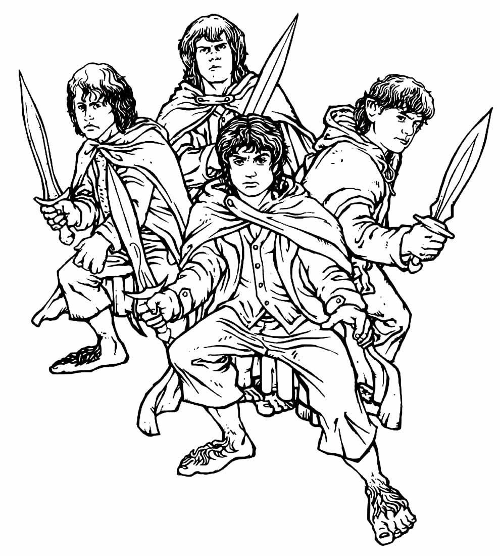 Desenhos do Senhor dos Anéis para colorir - Bora Colorir