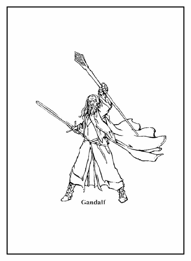 Desenho do Senhor dos Anéis - Gandalf