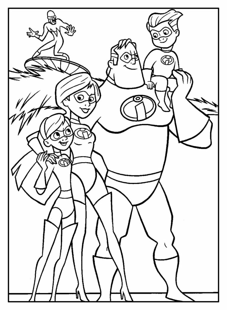 Desenhos dos Incríveis para colorir - Bora Colorir