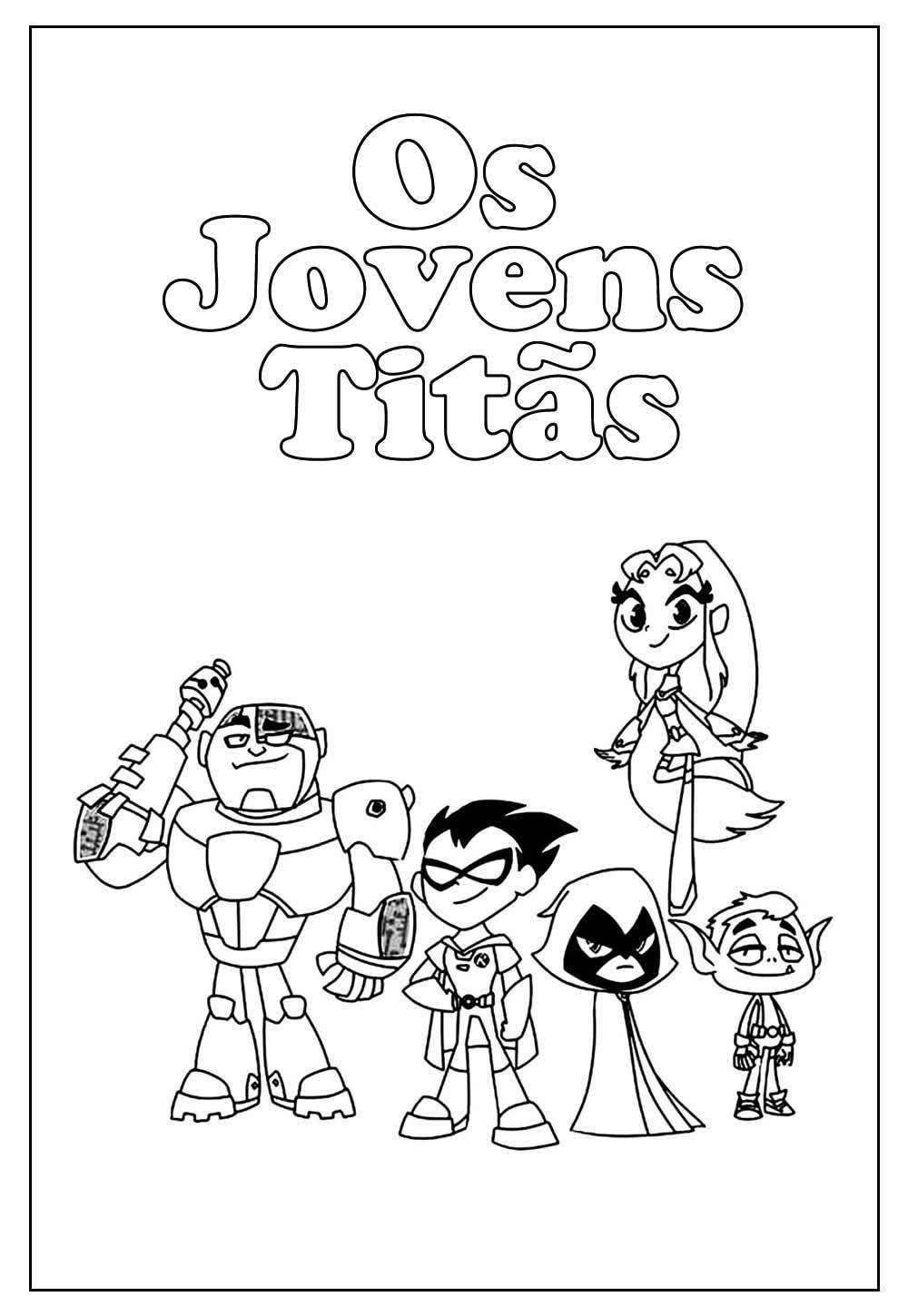 Desenho Educativo dos Jovens Titãs