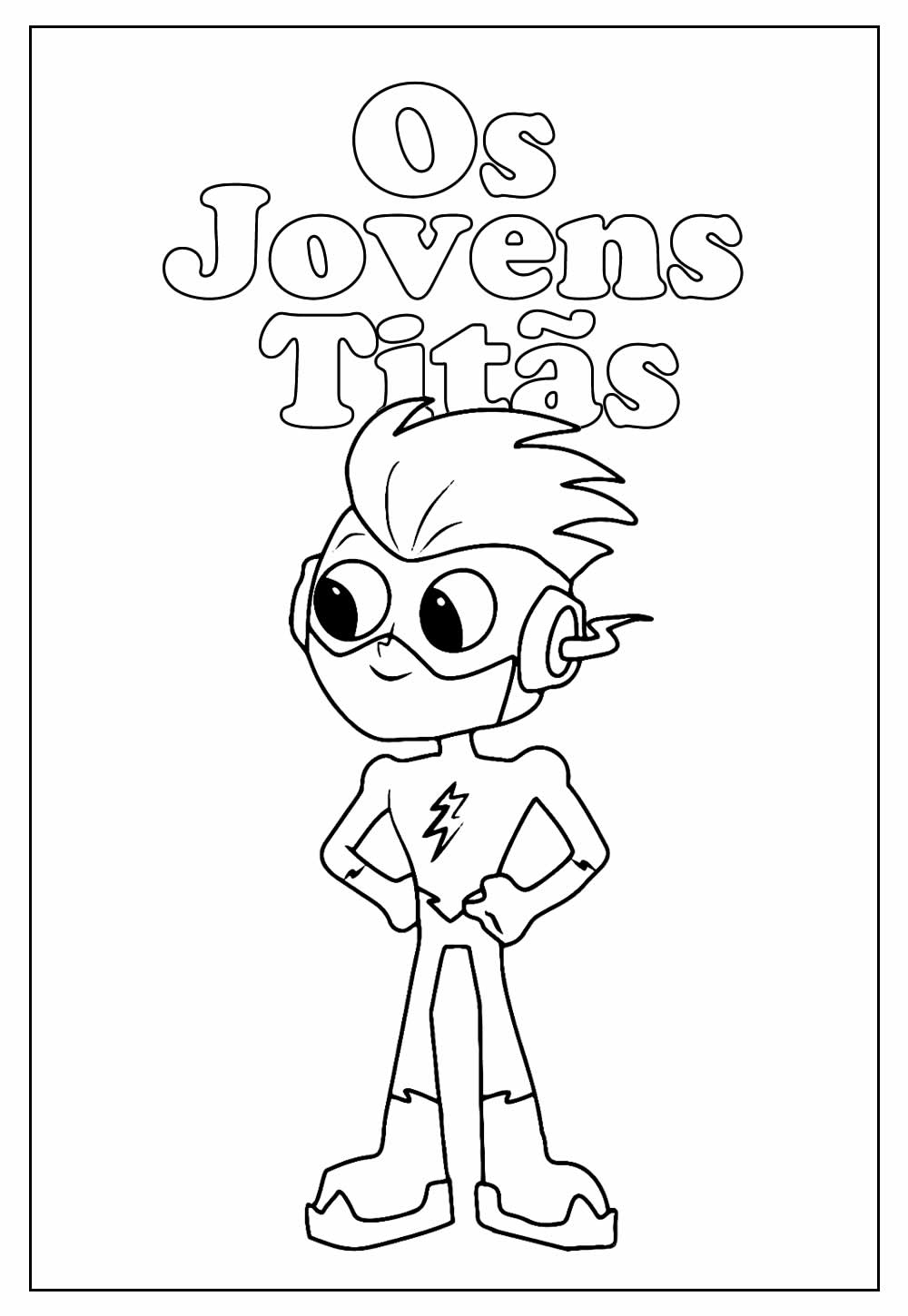 Desenho dos Jovens Titãs para colorir