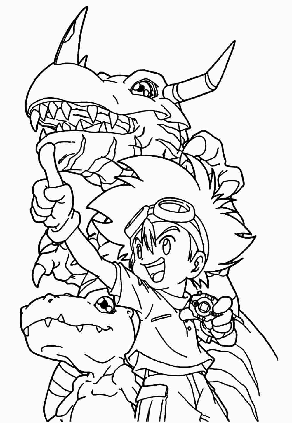 Desenho de Digimon para colorir