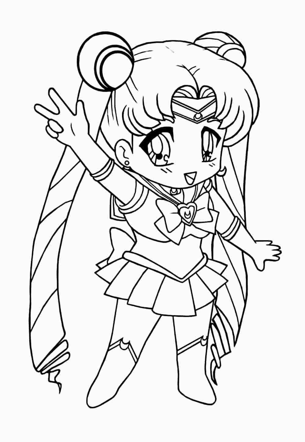 Desenho da Sailor Moon para imprimir e pintar