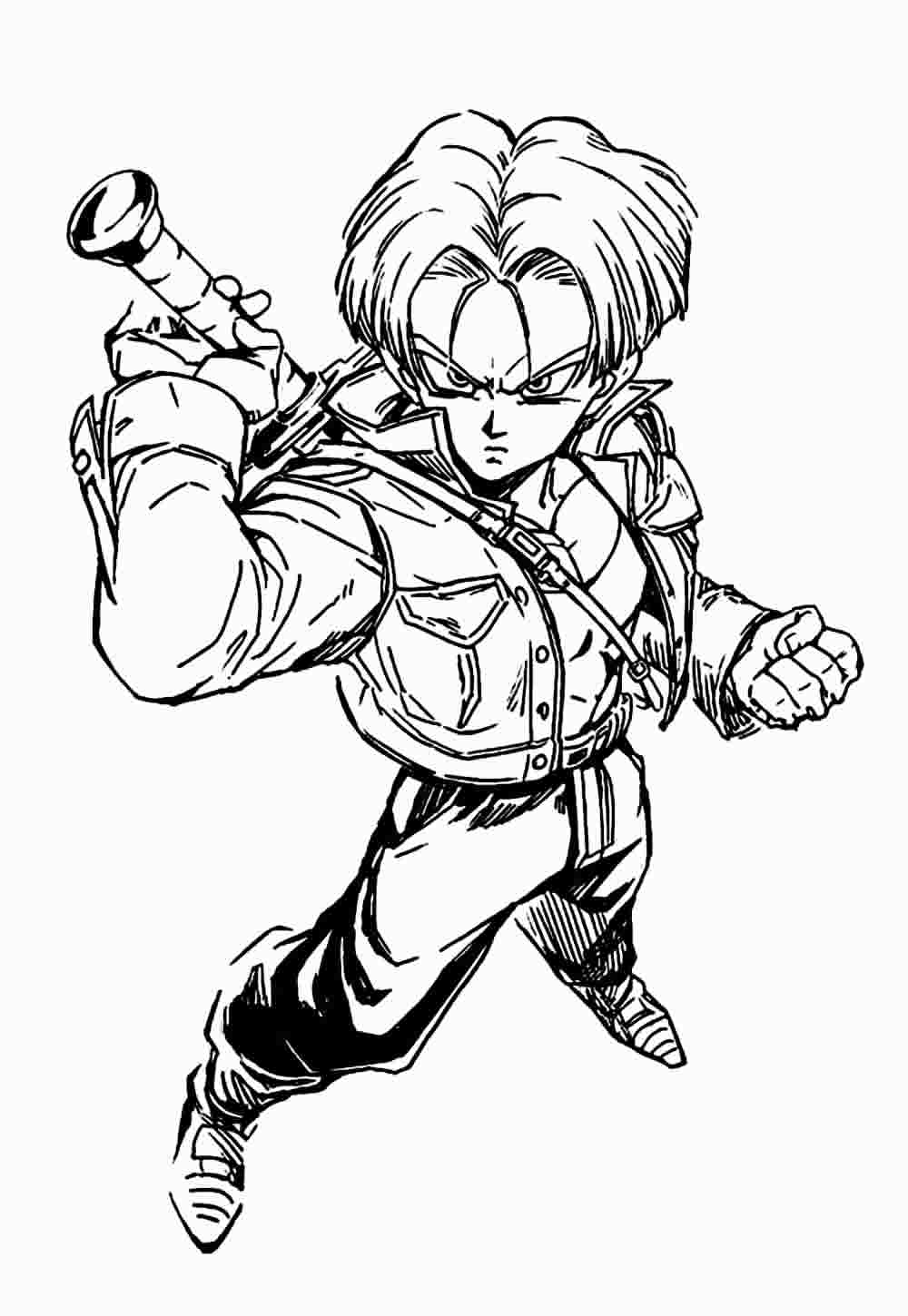 Desenho de DBZ para colorir