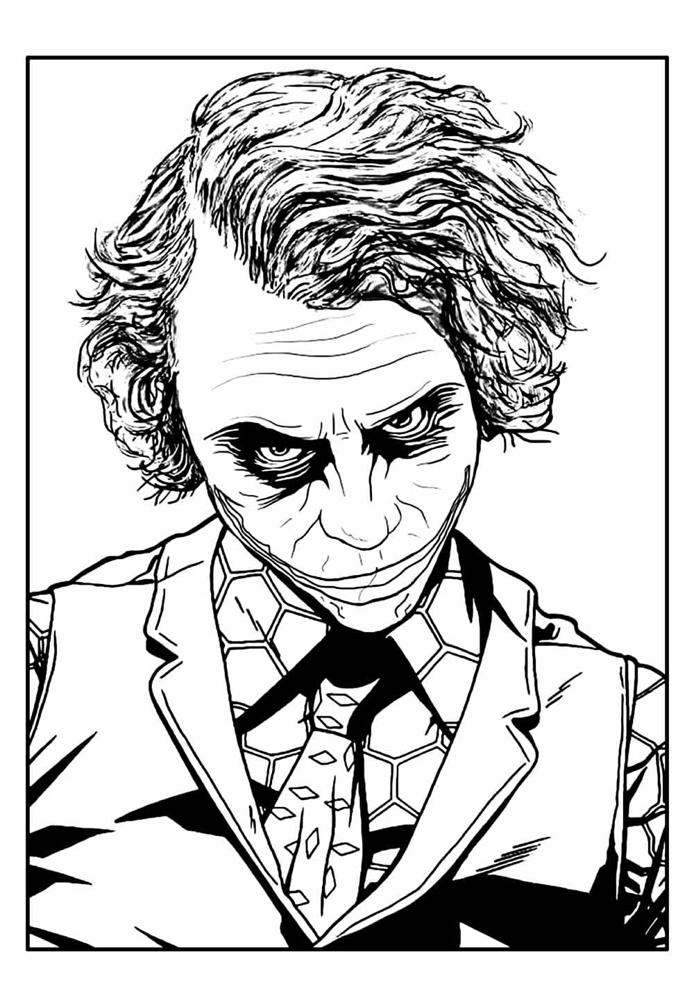 Desenho do Coringa para pintar