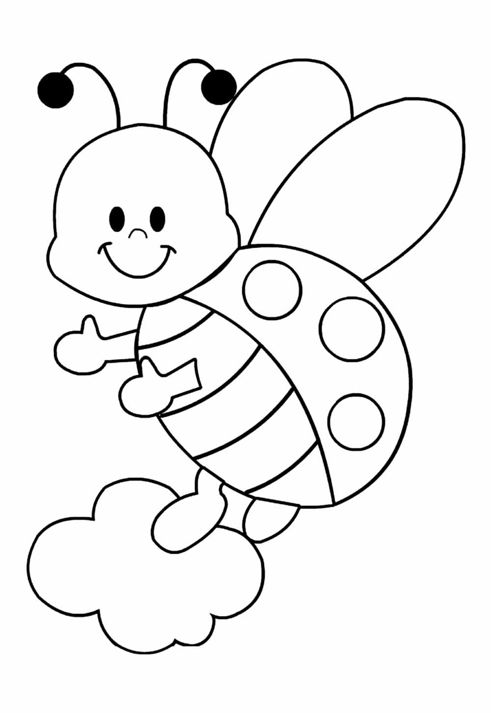 Desenho de Joaninha para imprimir e colorir