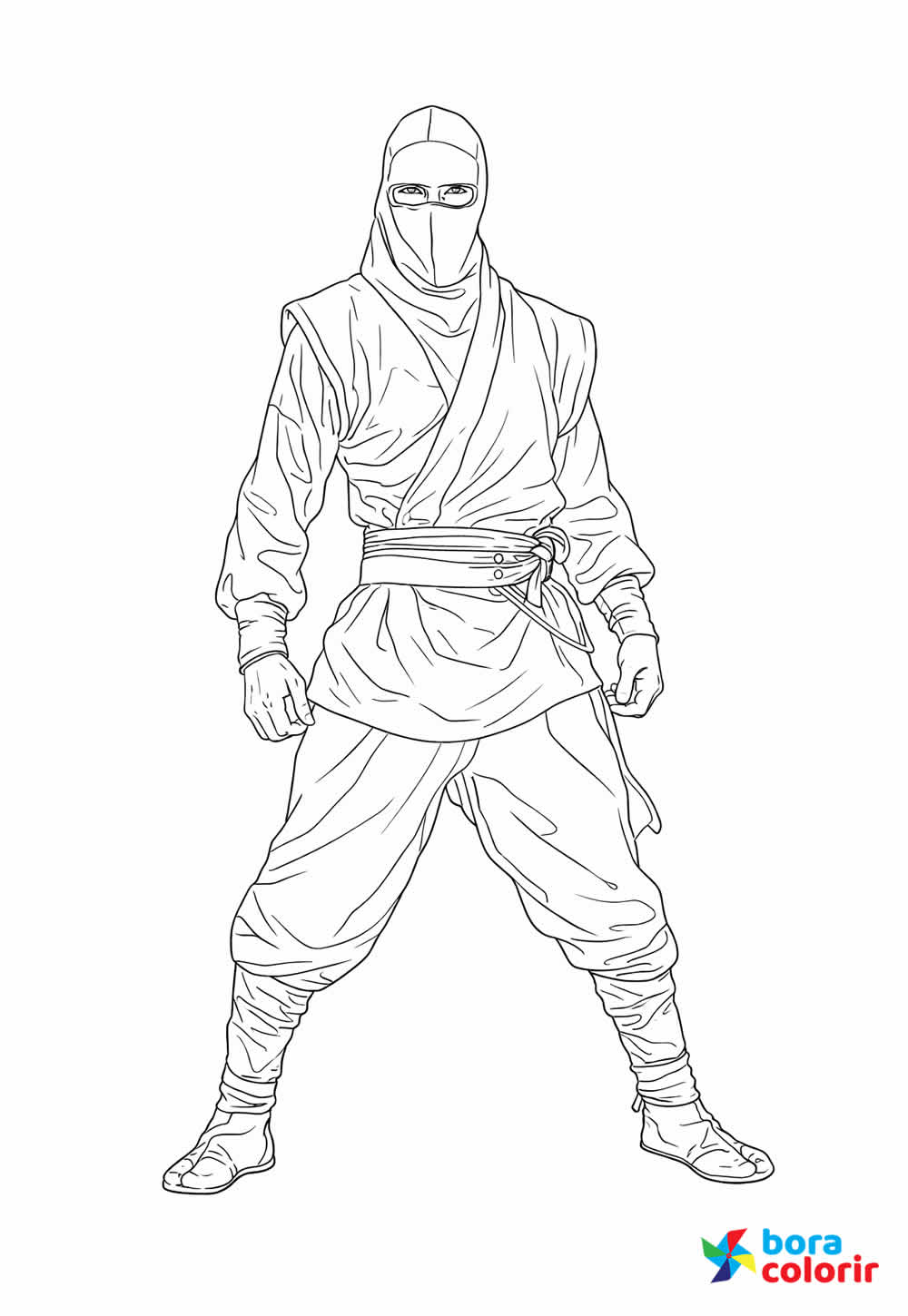 Desenho de Ninja para colorir