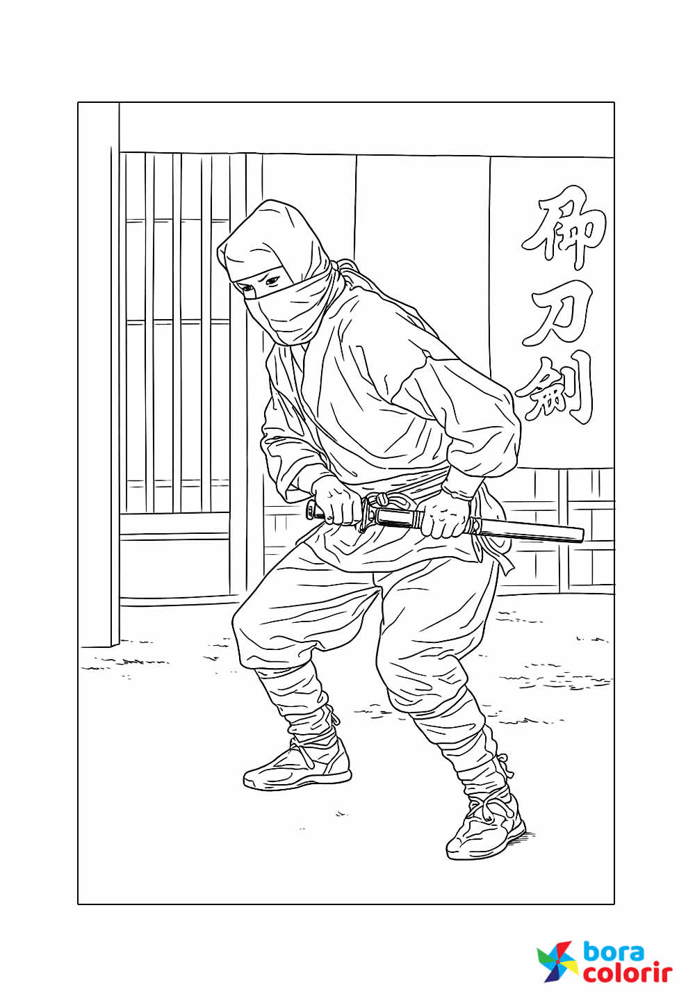 Desenho de Ninja para colorir