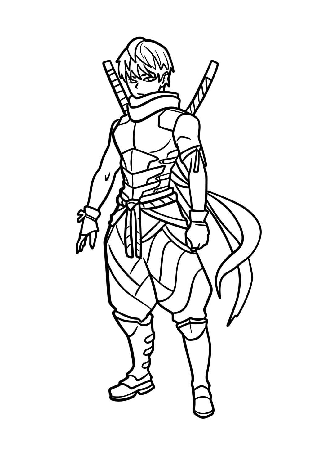 Desenho de Ninja para colorir