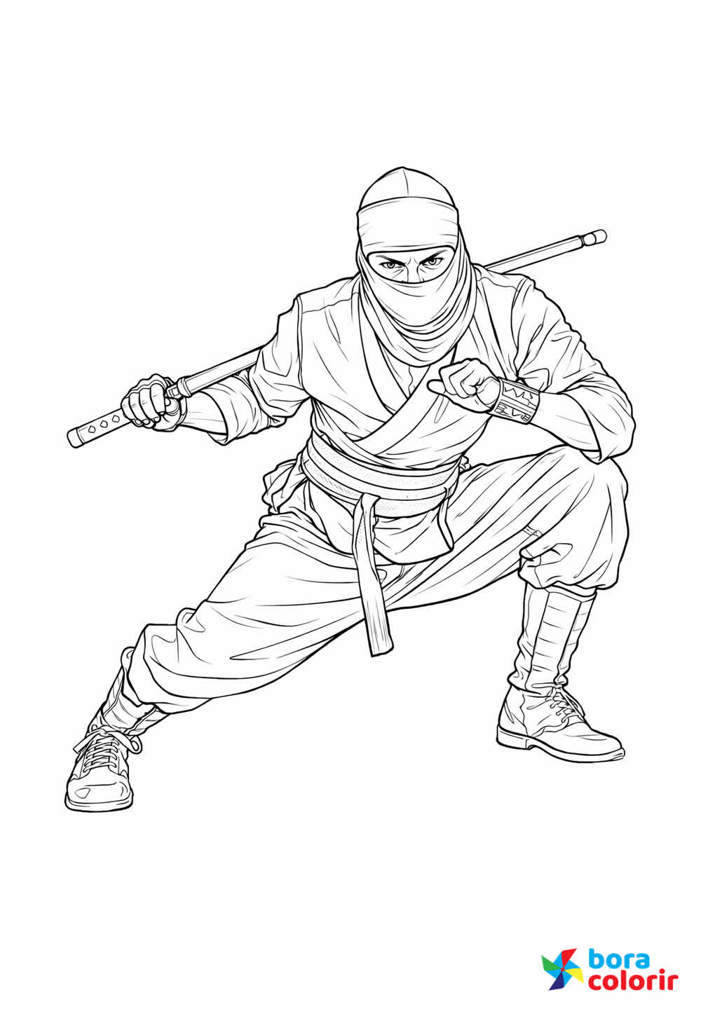 Desenho de Ninja para colorir