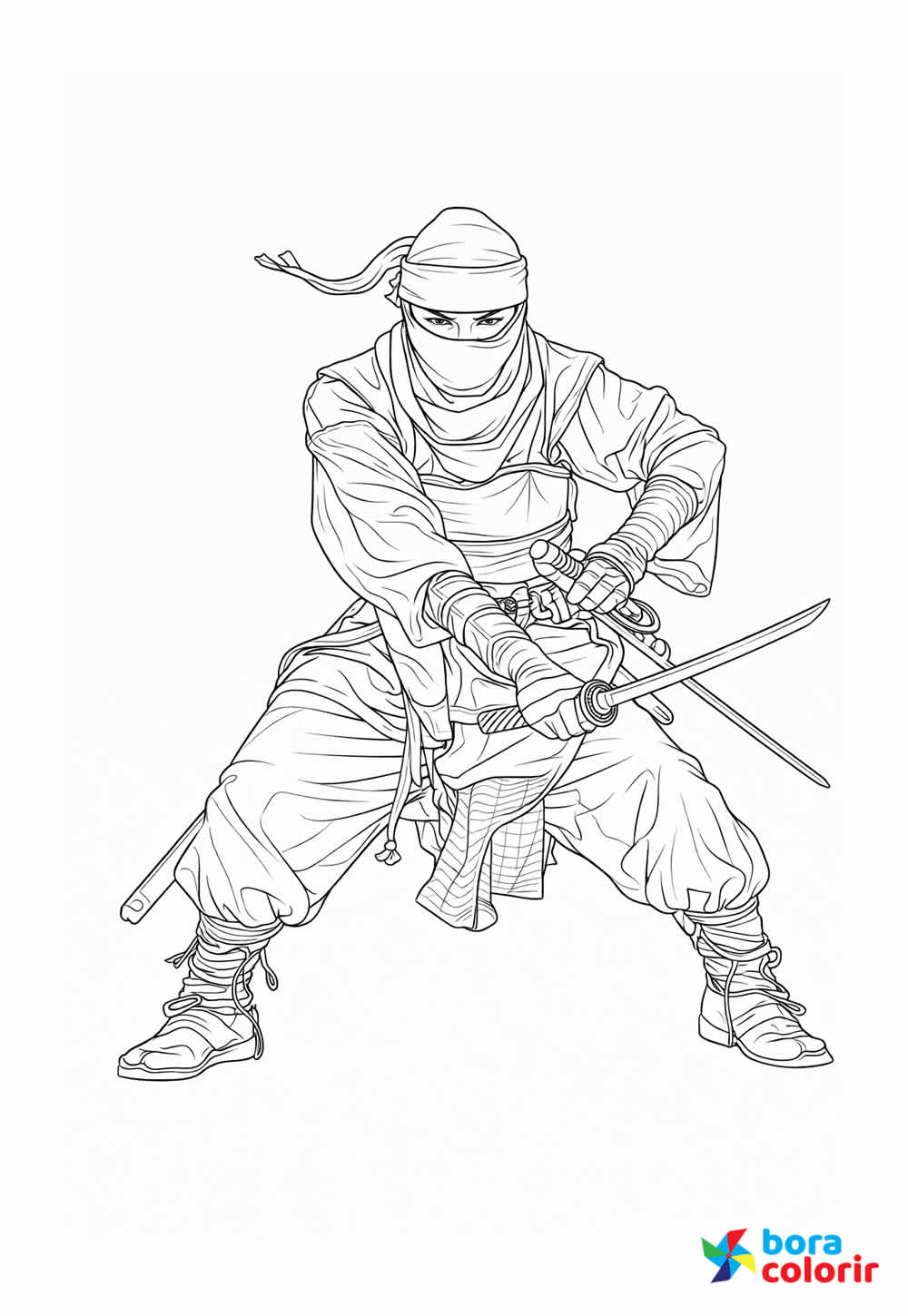 Desenhos de Ninja para colorir