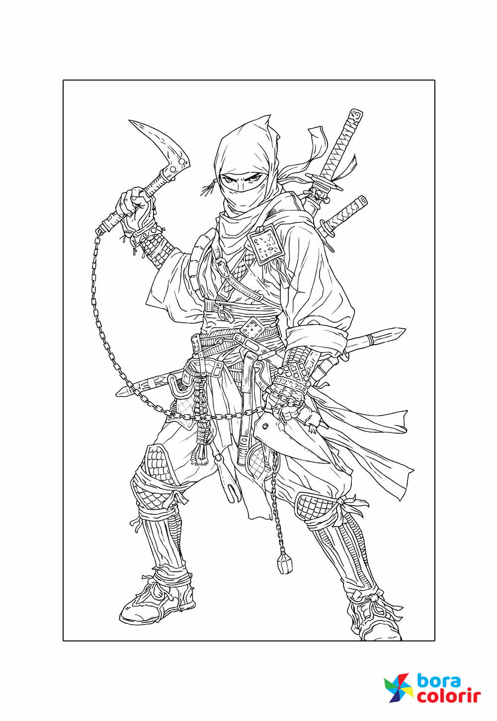 Desenho de Ninja para colorir