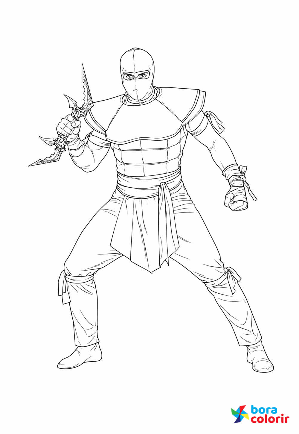 Ninja para colorir