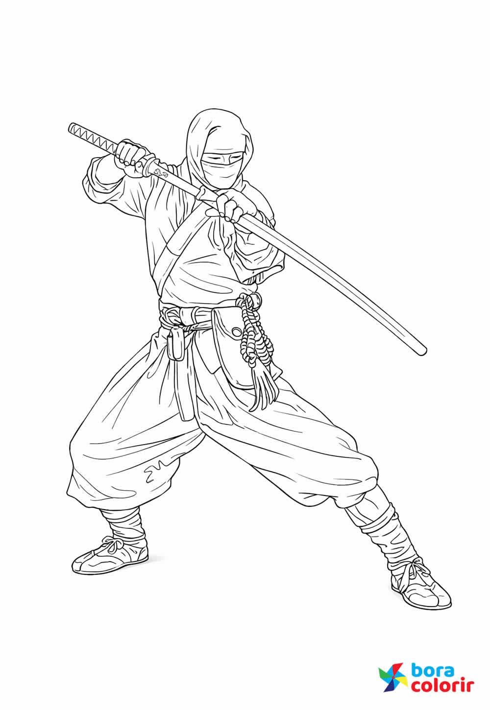 Desenho de Ninja para colorir