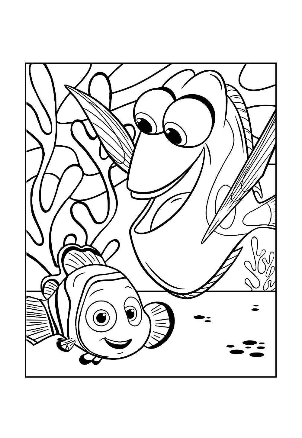 Desenho de Procurando Dory para colorir