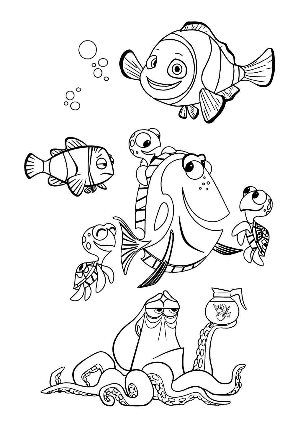 Desenho de Procurando Dory para colorir