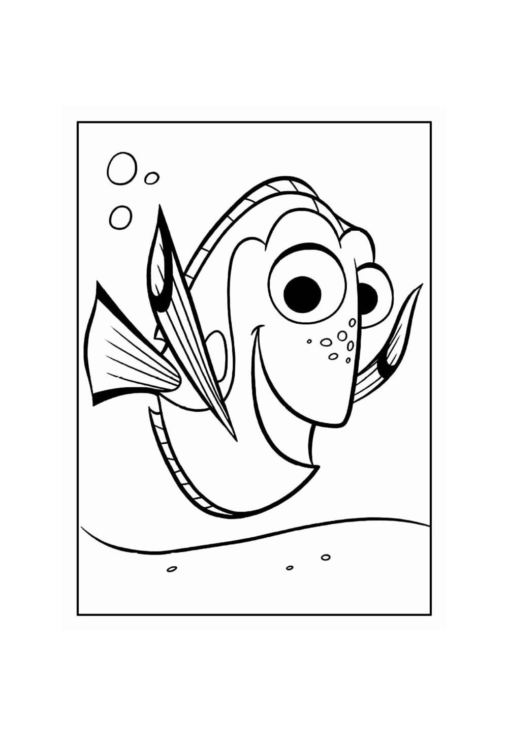 Desenho de Procurando Dory para pintar