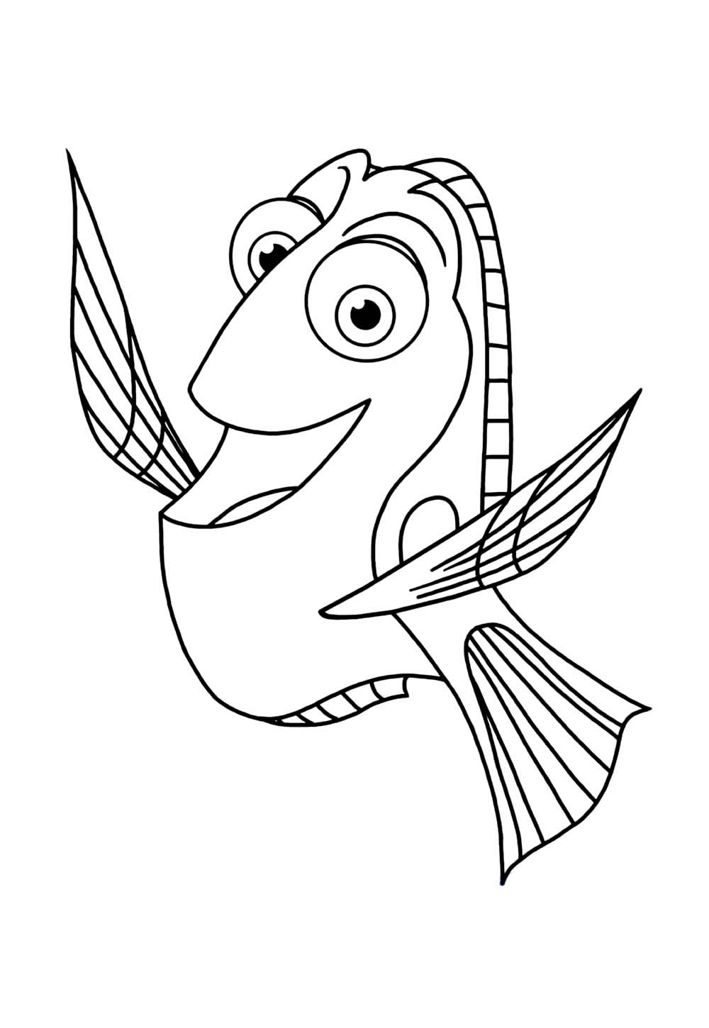 Desenho de Procurando Dory para pintar