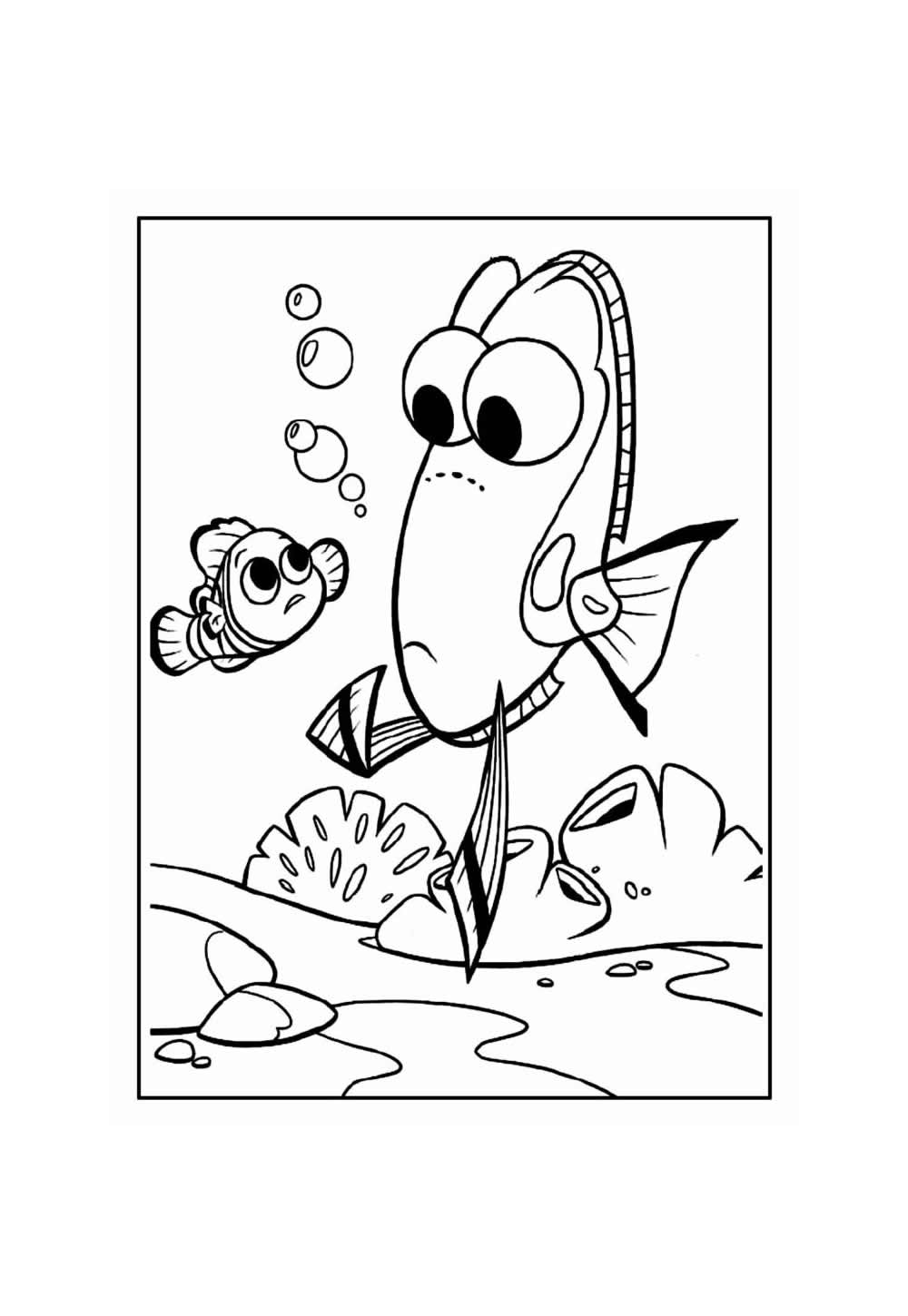 Desenho de Procurando Nemo para pintar