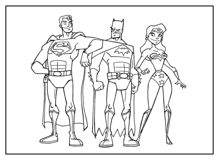 Desenhos da Liga da Justiça para colorir - Bora Colorir