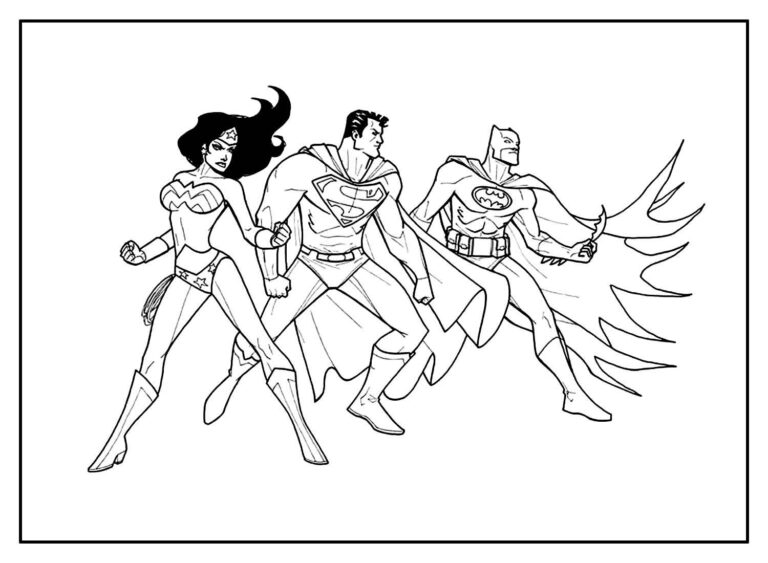 Desenhos da Liga da Justiça para colorir - Bora Colorir