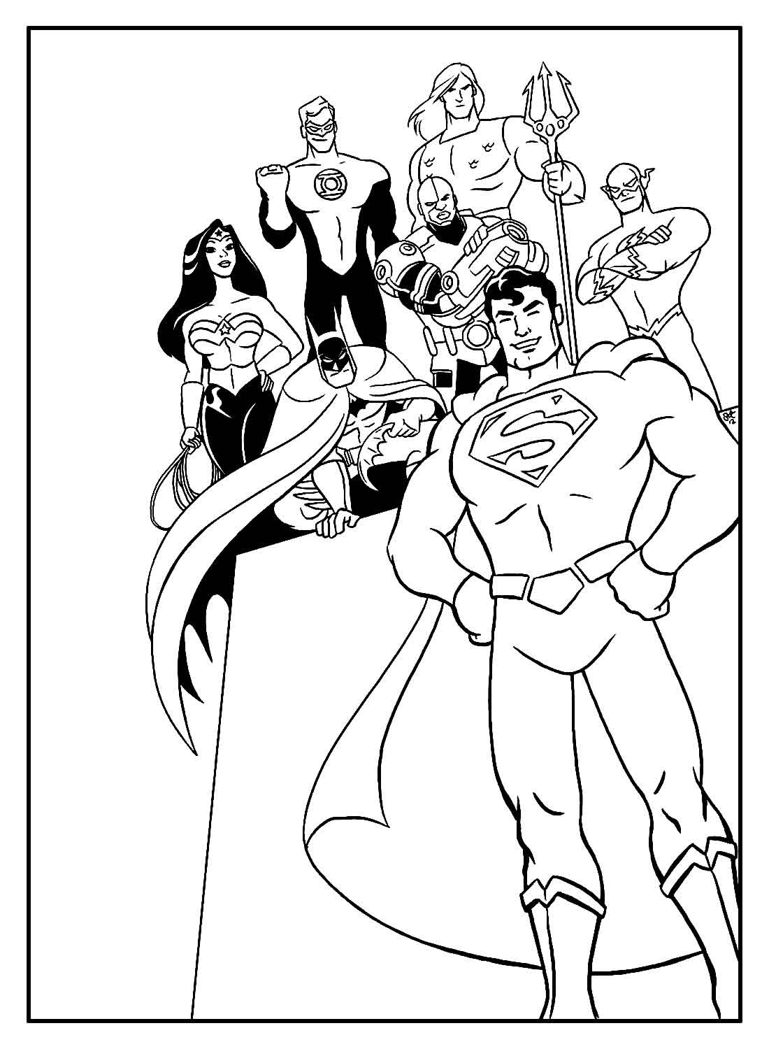 Desenhos da Liga da Justiça para colorir - Bora Colorir