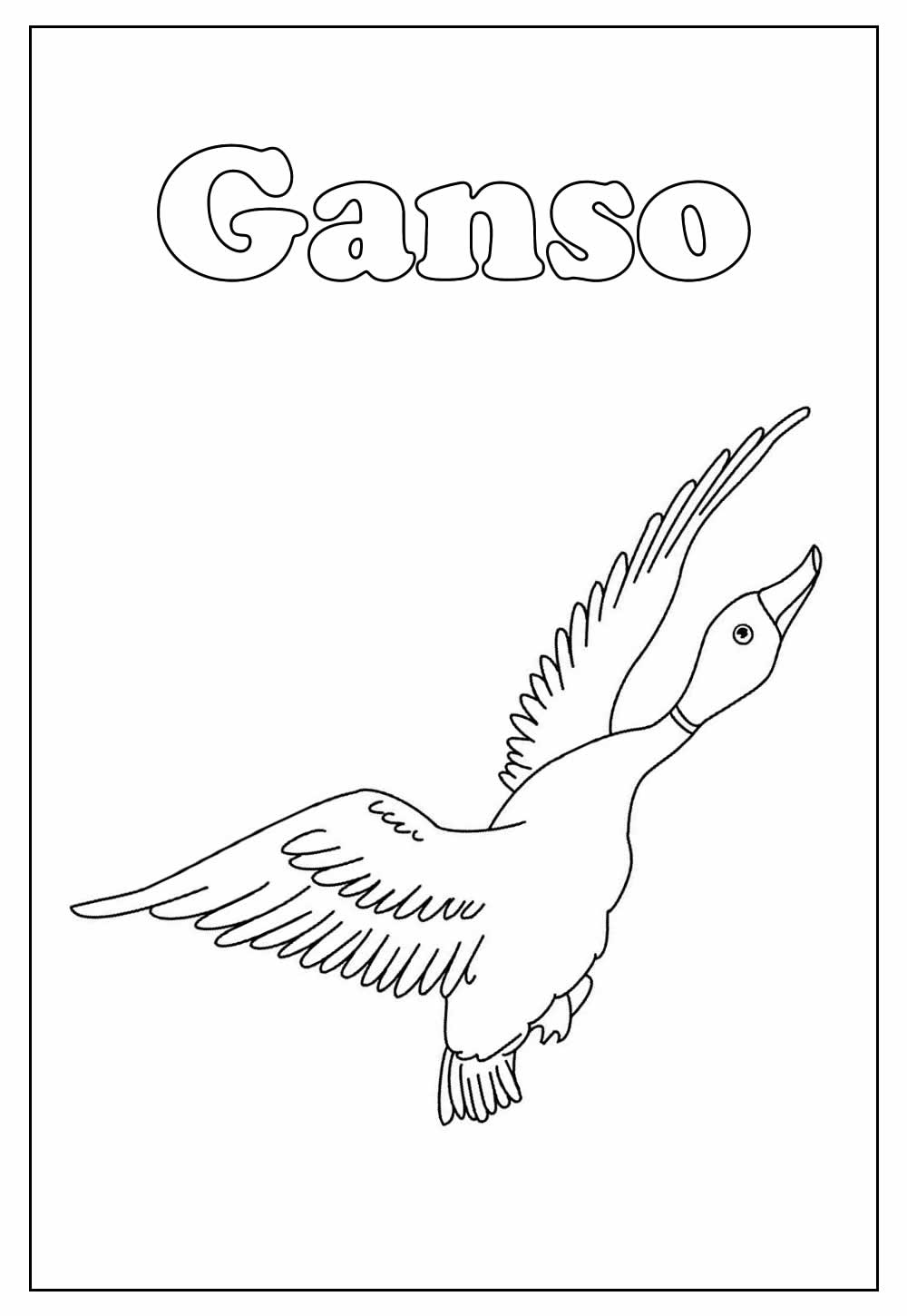 Desenho de Ganso