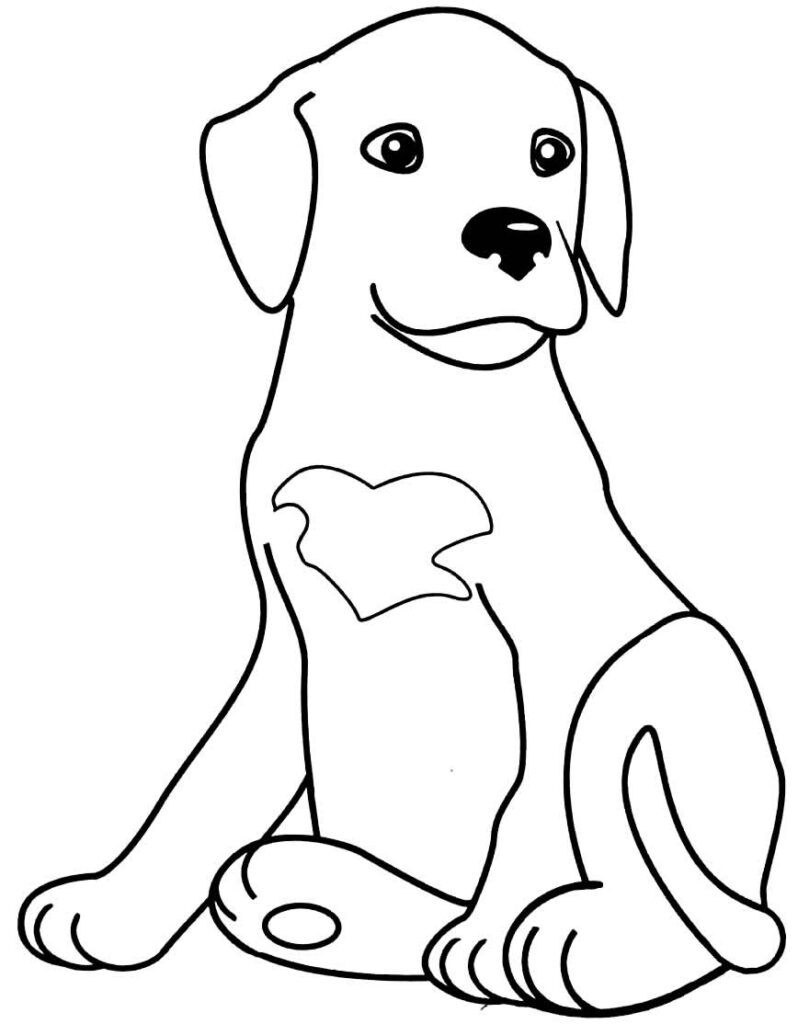 Desenho de Cachorro para pintar