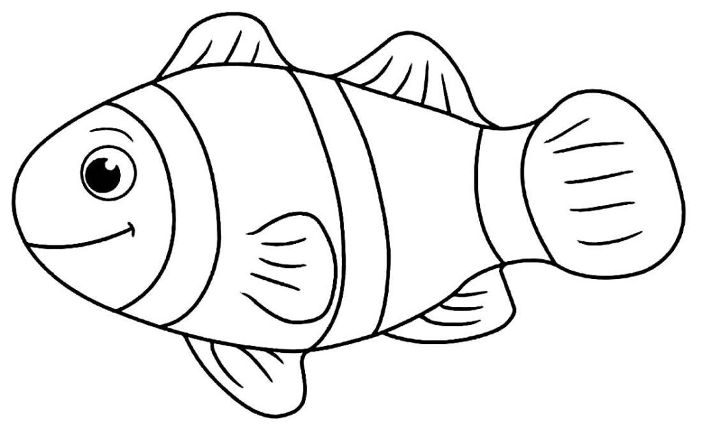 Desenho de Peixes para colorir