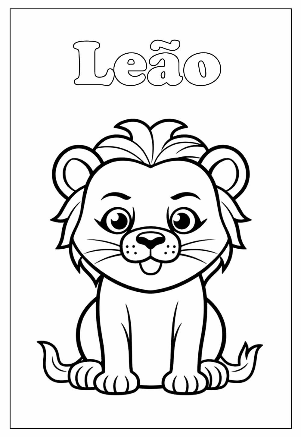 Desenho de Leão para colorir