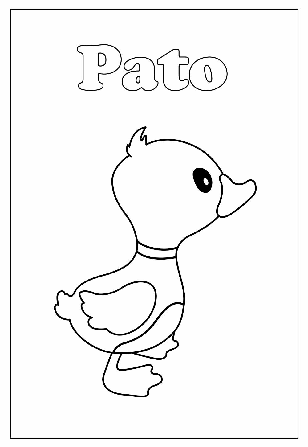 Desenho de Pato para colorir