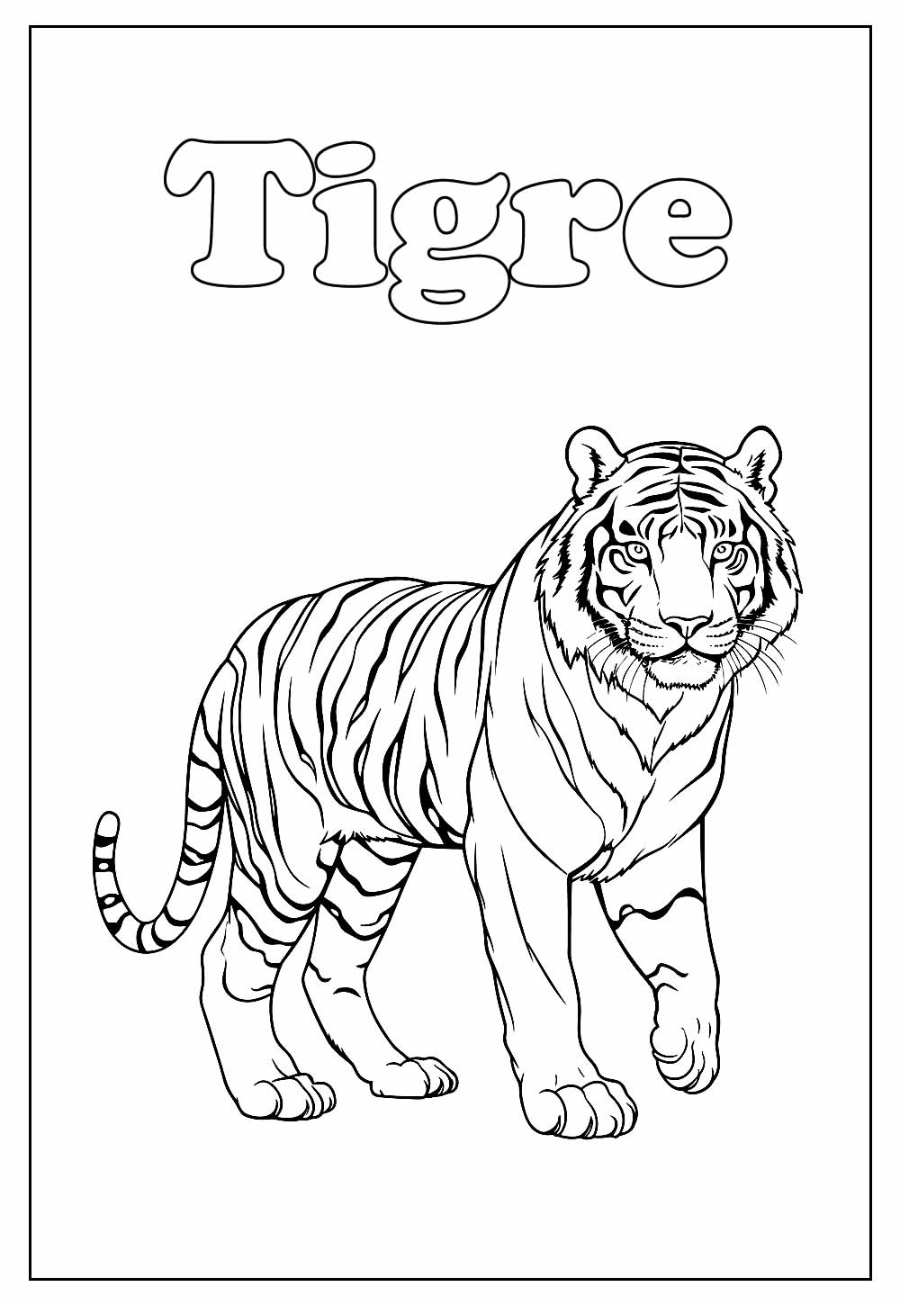 Desenho de Tigre para colorir