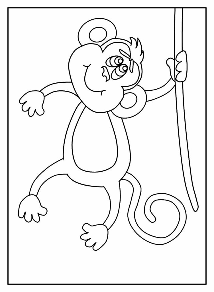 Desenho de Macaco para colorir