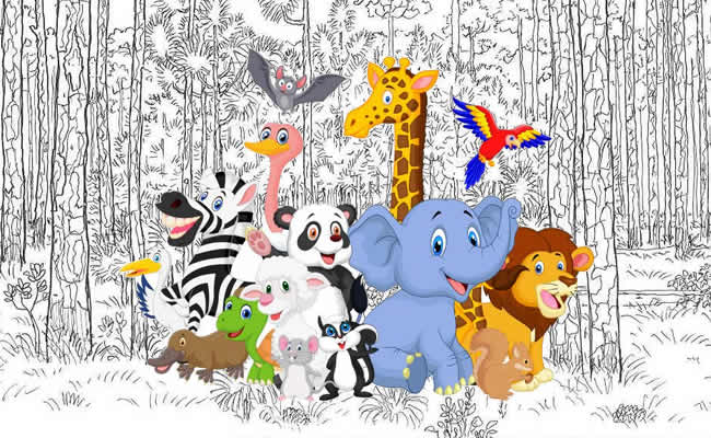 120+ Desenhos de Animais para colorir - Como fazer em casa  Animais para  colorir, Livro de colorir, Páginas para colorir