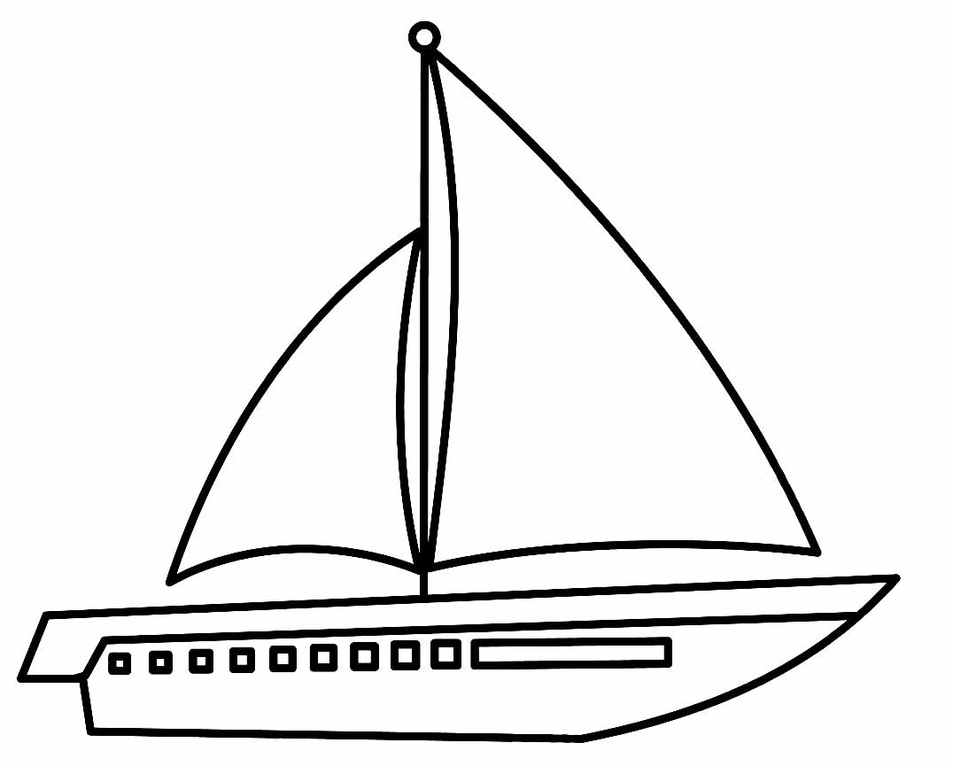 Desenhos de Barcos para colorir - Bora Colorir