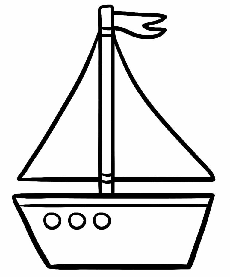 Desenhos de Barcos para colorir - Bora Colorir