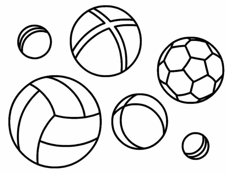 Desenhos de Bola para colorir - Bora Colorir