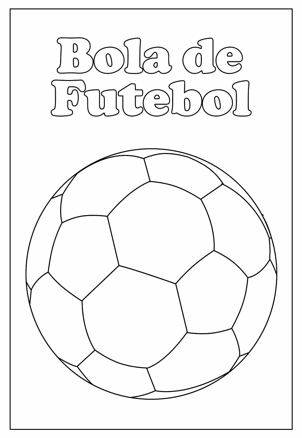 Desenho Educativo de Bola de Futebol