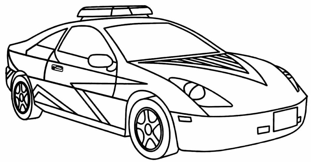 Desenho de Carro de polícia para Colorir - Colorir.com