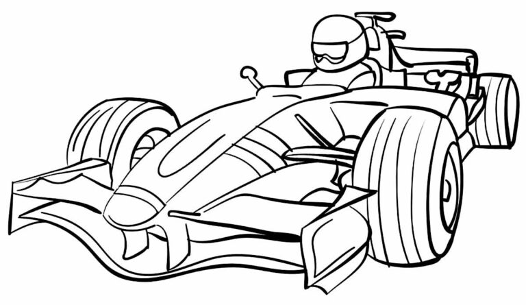 Desenhos de Carros de Corrida para colorir - Bora Colorir