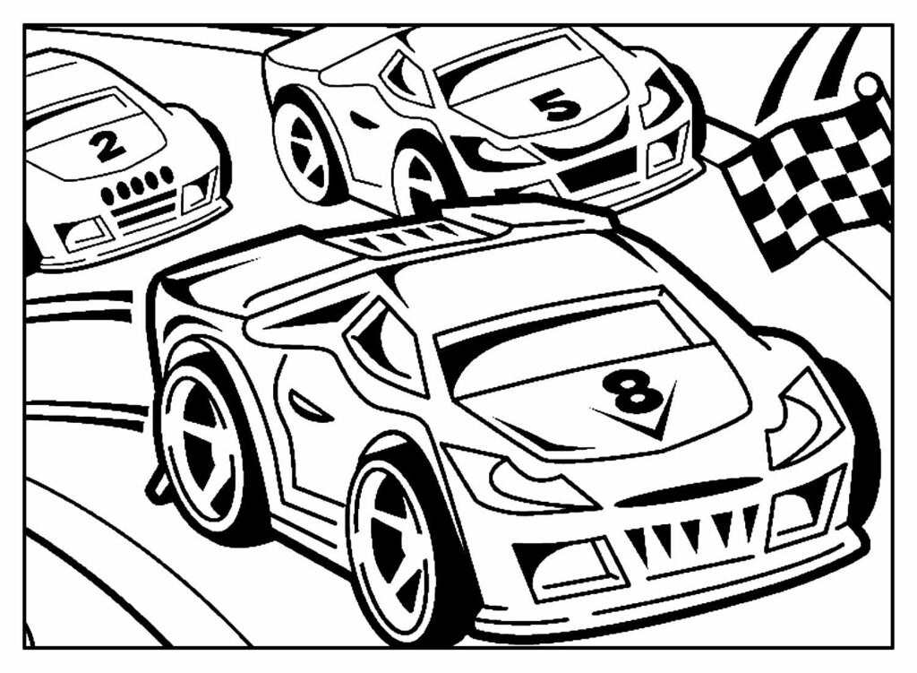 Desenhos de Carros de Corrida para colorir - Bora Colorir