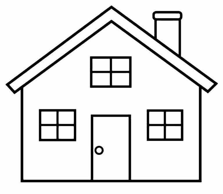 Desenhos de Casa para colorir - Bora Colorir