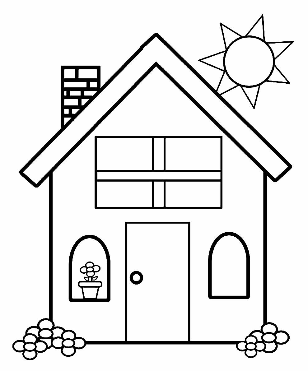 Desenhos de Casa para colorir - Bora Colorir