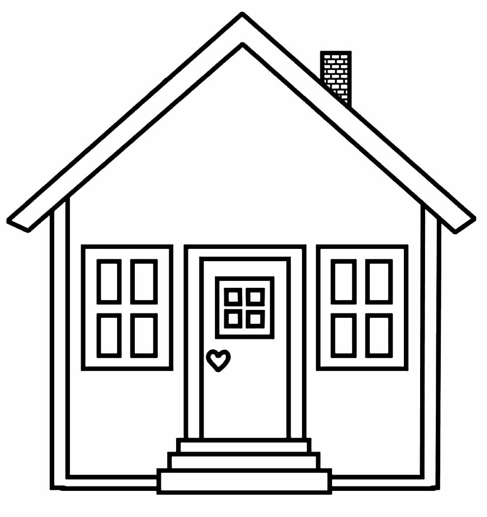 Desenhos de Casa para colorir - Bora Colorir