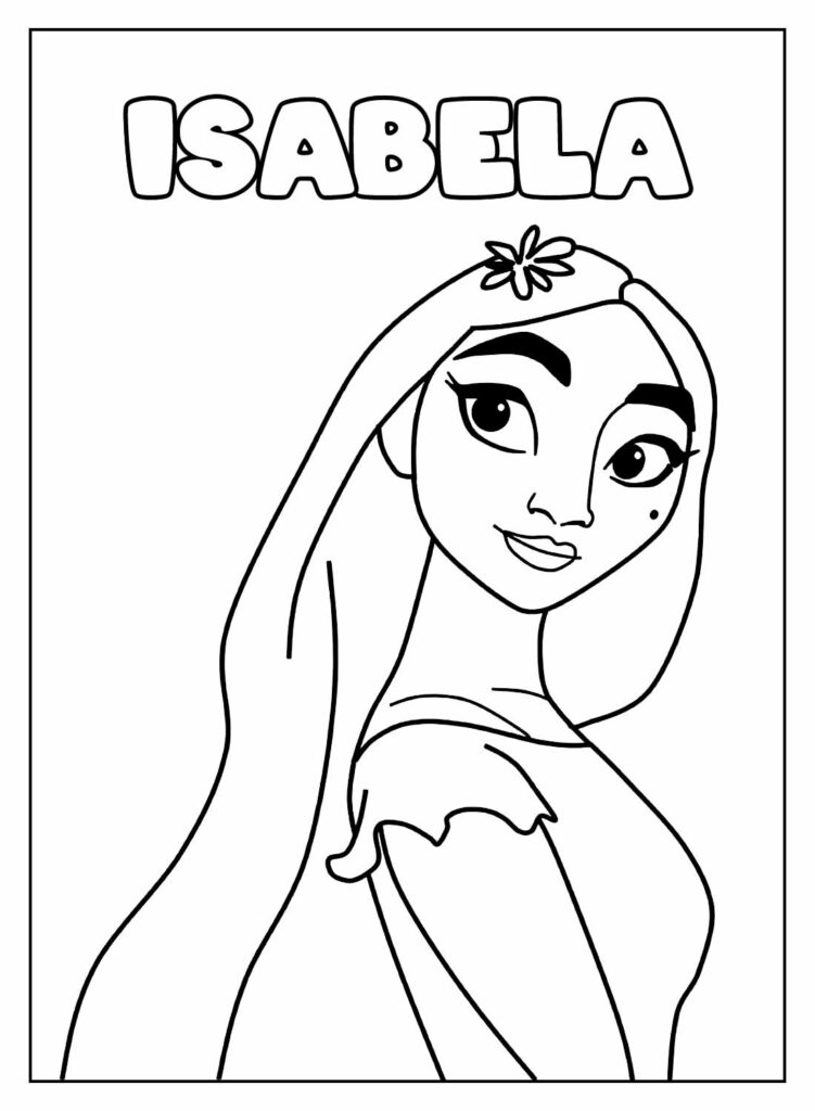 Desenho Educativo - Encanto - Isabela